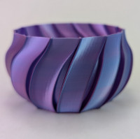 spiral planter 2in dual color red and blue